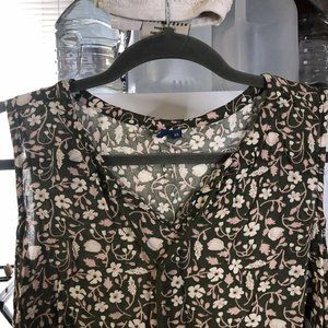 Chumbak Womans Cold Shoulder Blouse XS Tassle Tie